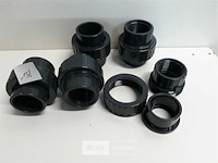 5 x schroefkoppeling drukleiding 5/4 – 40 mm pvc - afbeelding 1 van  3