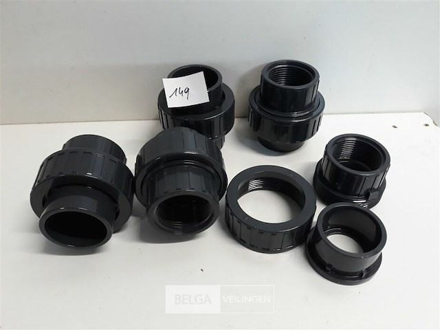 5 x schroefkoppeling drukleiding 5/4 – 40 mm pvc - afbeelding 1 van  3