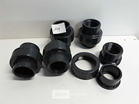 5 x schroefkoppeling drukleiding 5/4 – 40 mm pvc - afbeelding 1 van  3