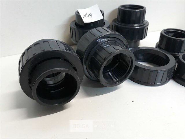 5 x schroefkoppeling drukleiding 5/4 – 40 mm pvc - afbeelding 3 van  3