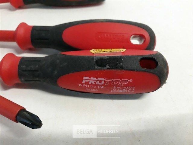 5 x schroevendraaier kruis ph 3 witte vde - afbeelding 3 van  3