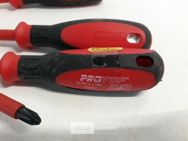 5 x schroevendraaier kruis ph 3 witte vde - afbeelding 3 van  3