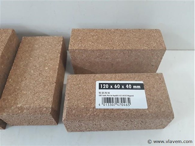 5 x schuurblok kurk 120x60x40mm - afbeelding 2 van  2
