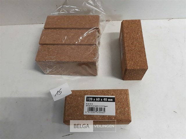 5 x schuurblok kurk 120x60x40mm - afbeelding 3 van  3