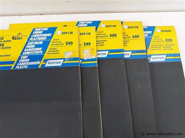 5 x schuurpapier waterproof mix korrels 3 vellen - afbeelding 2 van  2