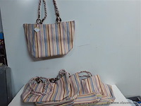 5 x shoppingtas met rits - afbeelding 1 van  2