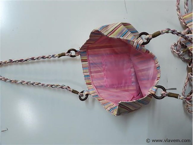5 x shoppingtas met rits - afbeelding 2 van  2