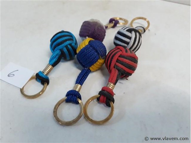 5 x sleutelhanger voetbal mix - afbeelding 2 van  2