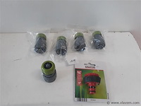 5 x snelkoppeling + 1 x kraanstuk - afbeelding 1 van  2