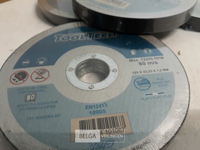 5 x snijschijven 10 stuks 125mm metaal + inox - afbeelding 3 van  3