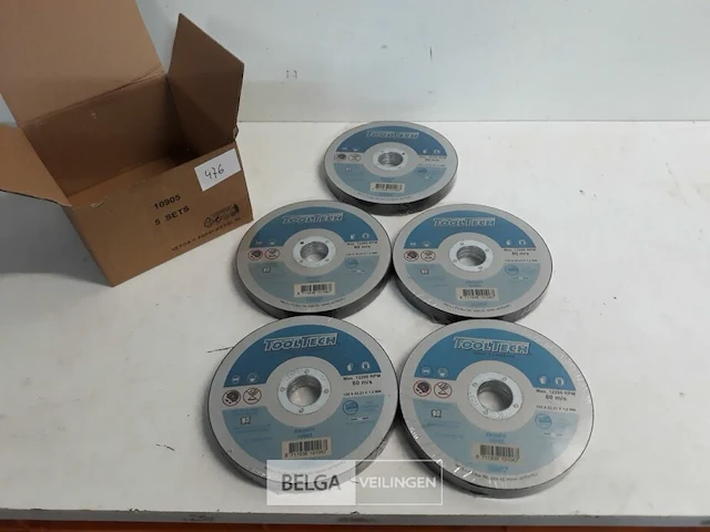 5 x snijschijven 10 stuks 125mm metaal + inox - afbeelding 2 van  3