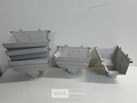 5 x spruitstuk links 160mm licht grijs pvc regenafvoer - afbeelding 2 van  3