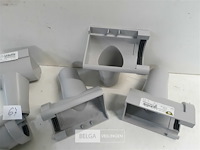 5 x spruitstuk links 80mm licht grijs pvc regenafvoer - afbeelding 3 van  3