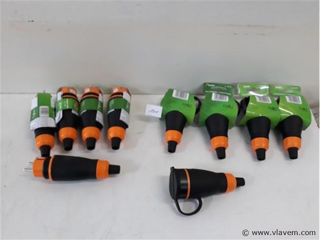5 x stekker + 5 x tegenstekker rubber - afbeelding 1 van  2