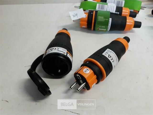 5 x stekker + 5 x tegenstekker rubber - afbeelding 3 van  3