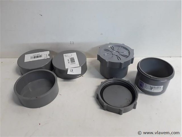 5 x stop 80 mm pvc lijmverbinding - afbeelding 1 van  2