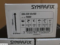 5 x sympafix gasbeton / cellenbetonschroef sba-sw 10x160, met zeskantkop (50st) - afbeelding 3 van  4