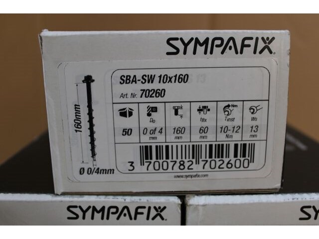 5 x sympafix gasbeton / cellenbetonschroef sba-sw 10x160, met zeskantkop (50st) - afbeelding 4 van  6