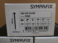 5 x sympafix gasbeton / cellenbetonschroef sba-sw 10x160, met zeskantkop (50st) - afbeelding 4 van  6