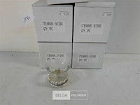 5 x t-lichthouder glas op metalen voet 6 cm - afbeelding 2 van  3