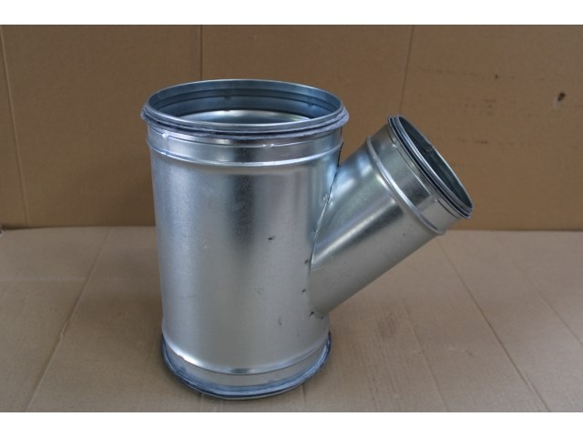 5 x t-stuk 45° ø200x125 met dichting - afbeelding 1 van  2