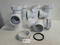 5 x t-stuk 50 mm pvc dichting wit - afbeelding 3 van  3