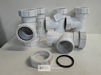5 x t-stuk 50 mm pvc dichting wit - afbeelding 3 van  3