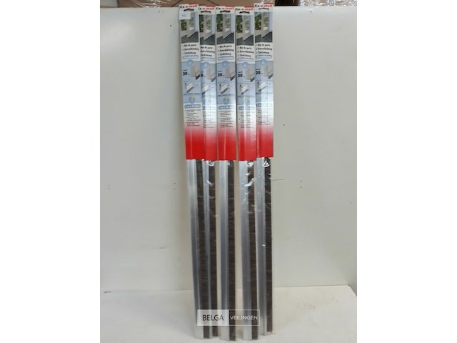5 x tochtstrip met borstel 100 cm alu - afbeelding 2 van  3