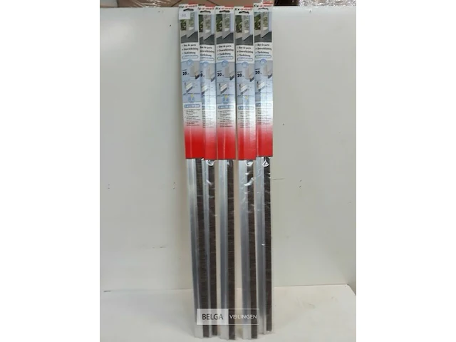 5 x tochtstrip met borstel 100 cm alu - afbeelding 2 van  3