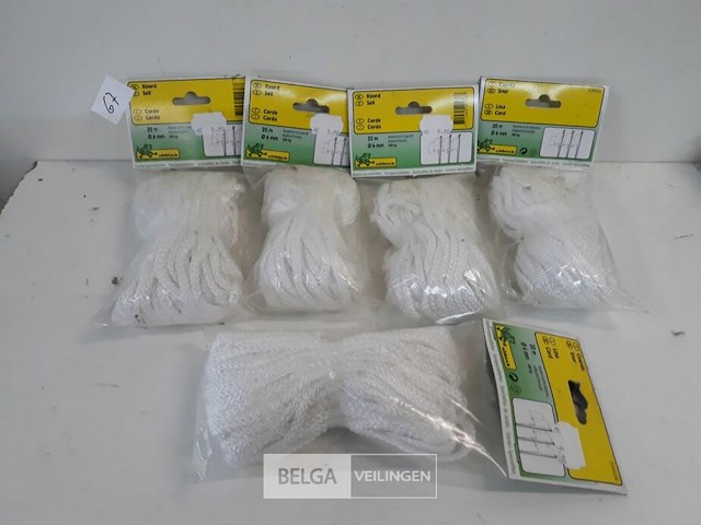 5 x touw wit 6 mm 20 m - afbeelding 1 van  3