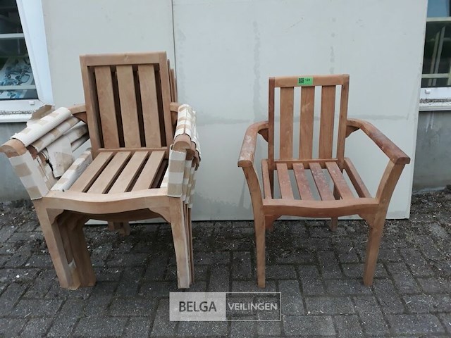 5 x tuinstoel teak - afbeelding 2 van  3