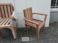 5 x tuinstoel teak - afbeelding 3 van  3