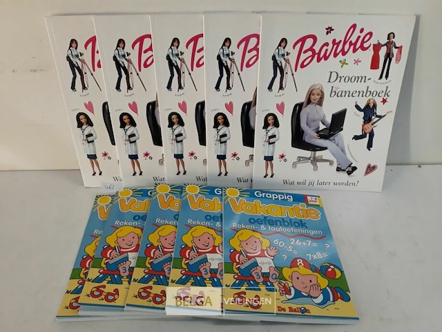 5 x vakantie oefenboek + 5 x barbie boek - afbeelding 1 van  3