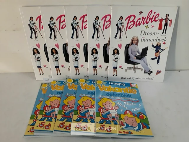 5 x vakantie oefenboek + 5 x barbie boek - afbeelding 1 van  3