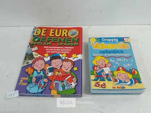 5 x vakantie oefenboek + 5 x oefenen met de euro - afbeelding 1 van  3