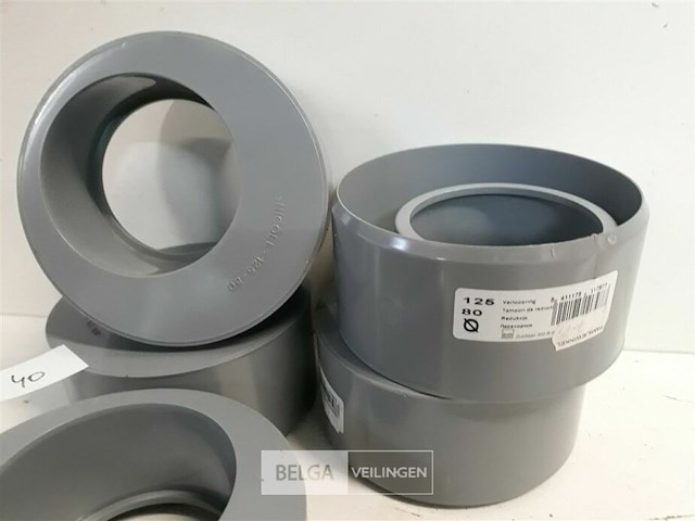 5 x verloop 125-80 pvc lijmverbinding - afbeelding 3 van  3