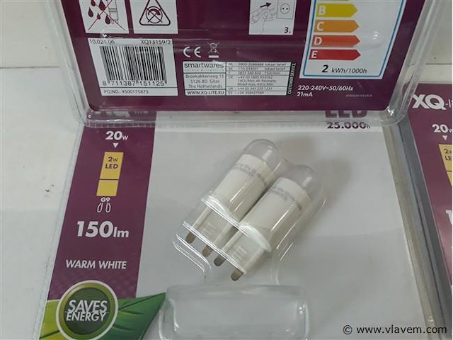 5 x vervanglamp led g9 2w duo - afbeelding 2 van  2