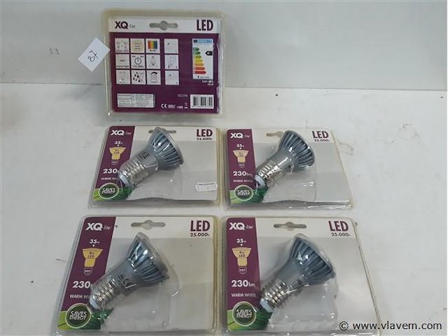 5 x vervanglamp led spot e27 4w - afbeelding 1 van  2