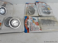 5 x vuilvanger inox voor gootsteen 2 stuks - afbeelding 2 van  2