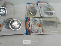 5 x vuilvanger inox voor gootsteen 2 stuks - afbeelding 3 van  3