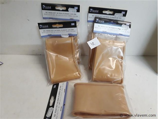 5 x wc manchette 3x90mm + 2x100mm - afbeelding 1 van  2