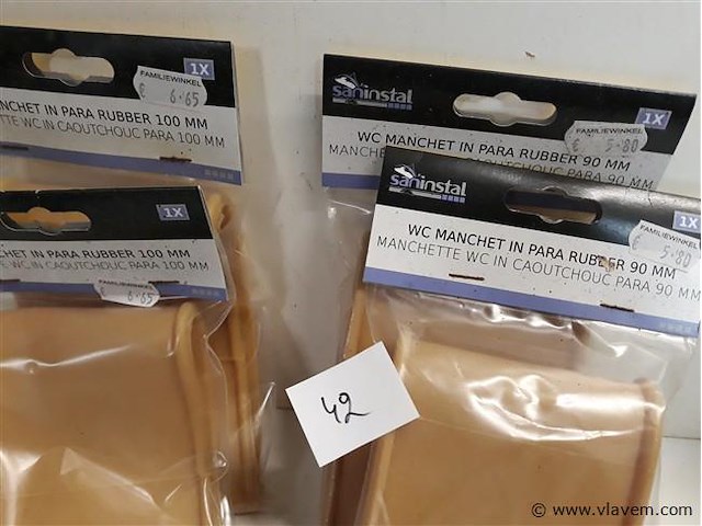 5 x wc manchette 3x90mm + 2x100mm - afbeelding 2 van  2