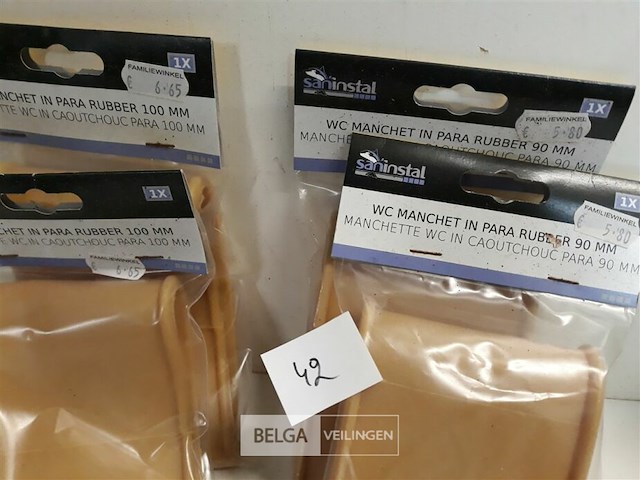 5 x wc manchette 3x90mm + 2x100mm - afbeelding 3 van  3