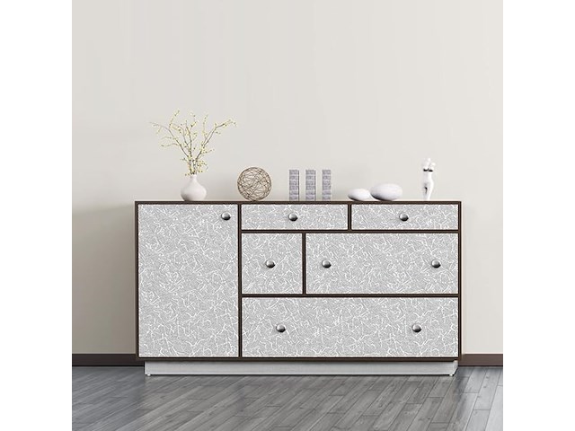 5 x zelfklevend behang voor meubels, grijs - afbeelding 2 van  6