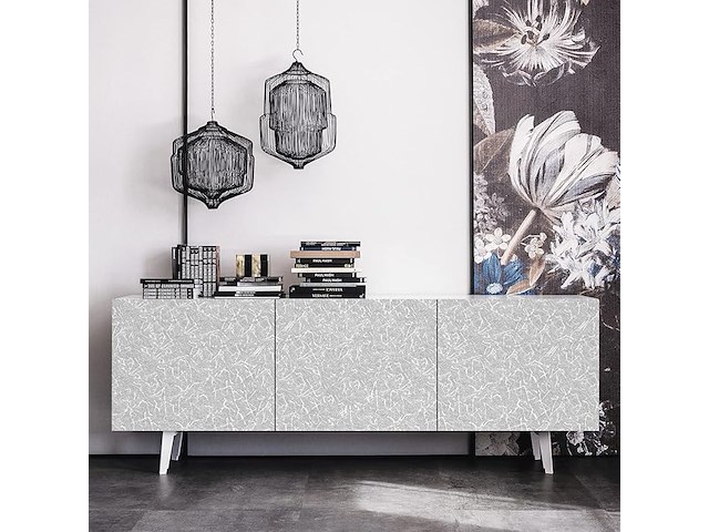 5 x zelfklevend behang voor meubels, grijs - afbeelding 5 van  6