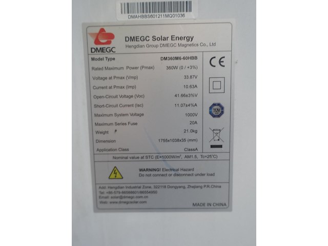 5 x zonnepaneel dmegc 360 m6 60 hbb (1.800 wp) - afbeelding 3 van  3