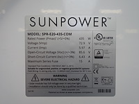 5 x zonnepaneel sunpower e20 435-com (2.175 wp) - afbeelding 3 van  3