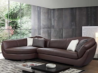 5-zits buffalo leren hoekbank - bruin - linker hoek door pascal morabito - afbeelding 10 van  12