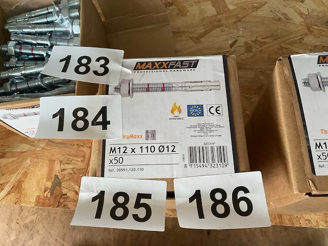 50 ankerbouten m12 x110 ( 1 doos ) - afbeelding 1 van  3