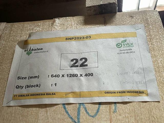 50 blokken verlijmde balsa hout - afbeelding 5 van  7